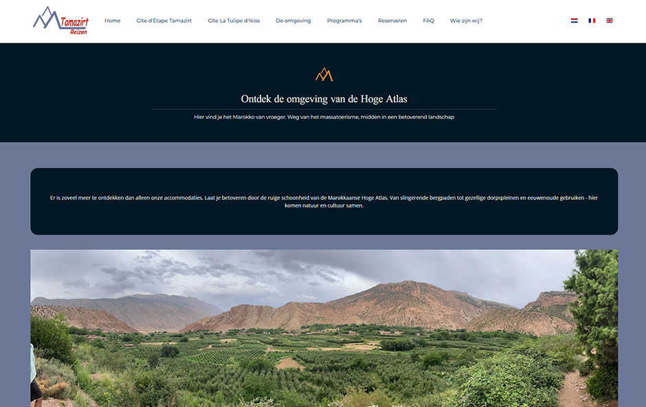 Tamazirt Reizen Website by Blue Creations